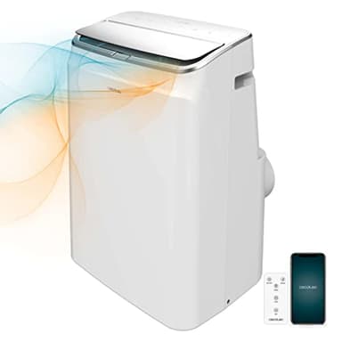 Cecotec Aria Condizionata Portatile con Telecomando, Wifi e Pompa di Calore ForceClima 12800 Soundless Heating Connected. 12000 BTU, Display LED, 5 modalità, Copertura 26 m2