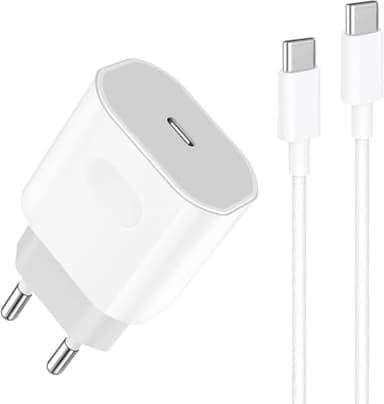 40W Caricatore per iPhone 16/16 Pro/16 Pro Max/16 Plus/15/15 Pro/15 Pro Max/15 Plus/Pad, USB C Caricabatterie Alimentatore Presa Spina Rapido con Cavo 2M