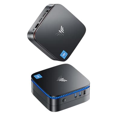 NiPoGi E1 Mini PC Twin Lake N150 (Meglio di N100,3,6 GHz) W-11 Pro 16 GB RAM/256 GB M.2 SSD, Mini computer DP 1.4+HDMI 2.0 Desktop PC 2.4+5G WiFi,BT4.2/RJ45,4K@60HZ UHD Dual Display per Ufficio