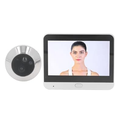 Fockety Spioncino Digitale per Porte, Telecamera Spioncino Intelligente WiFi HD 1080P con Schermo LCD da 4,3 Pollici, Visione Notturna IR, Rilevamento del Movimento e Grandangolo da 120°