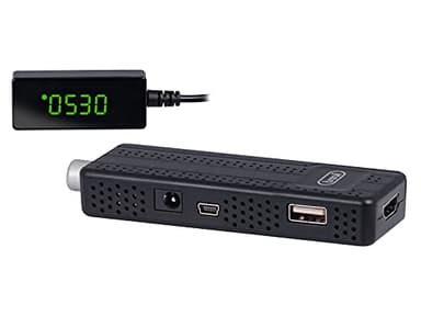Trevi HE 3362 T2, Decoder Digitale Terrestre, DVBT-T2, Dimensioni Ridotte, Ricezione Programmi Qualità HD, HEVC con Codec H.265 10 Bit, HDMI, USB, Ricevitore IR con Display, Telecomando Incluso