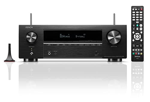 DENON AVR-X1700HDAB, Ricevitore AV a 7.2 canali, amplificatore HiFi con Dolby Atmos, DTS:X, 6 ingressi HDMI e 1 uscita, 8K HDMI, Bluetooth, WLAN, AirPlay 2, HEOS Multiroom, compatibile con Alexa