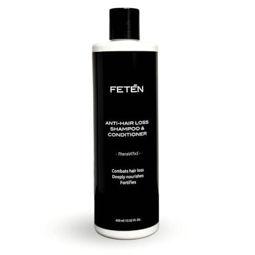 FETĒN Shampoo Anticaduta per Uomo 400 ml, Lozione e Balsamo Volumizzante per Capelli Fini e Delicato, Trattamento Rinforzante Anti Caduta e Ricrescita, Shampoo Professionale per Lavaggi Frequenti