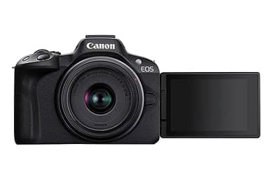 Canon EOS R50 APS-C Mirrorless + RF-S 18-45 + RF-S 55-210 (24,2 Mp,- Fino a 15fps, DIGIC X, Video 4K UHD Fino 30p, Dual Pixel CMOS Auto Focus II, Display Touch Ordinetabile 7,5 cm, Wi-Fi, BT, 328 gr)