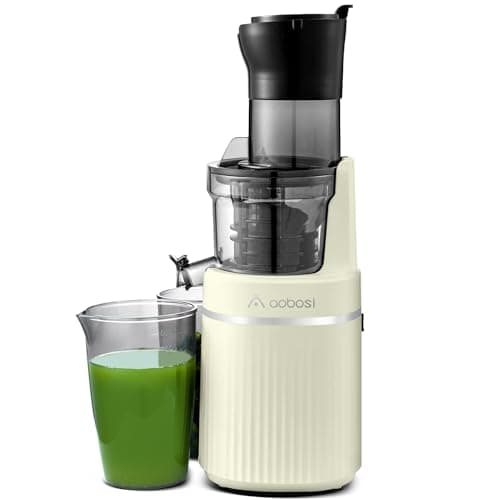 AOBOSI Estrattore frutta e verdura 200 W- Estrattore con coperchio di sicurezza reversibile-Estrattore di succo- Estrattore frutta e verdura a freddo per frutta e verdura con chip intelligente. Verde