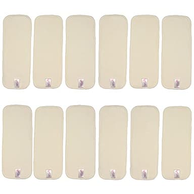 Littles and Bloomz BB12 - 12 inserti in bambù per pannolini riutilizzabili