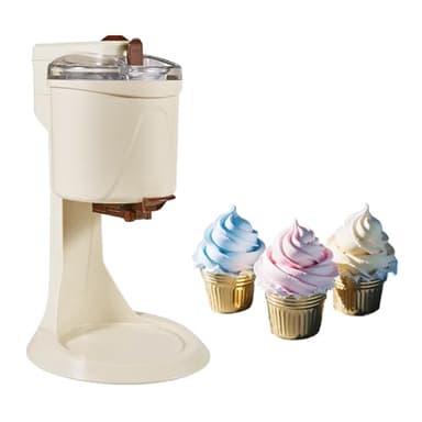 Kindevieft Macchina per Gelato Soft, Gelatiere per La Casa, Gelatiere per La Casa Frullatore Portatile, Mini Macchina Automatica per Gelato Soft da 1 Litro, 220 V