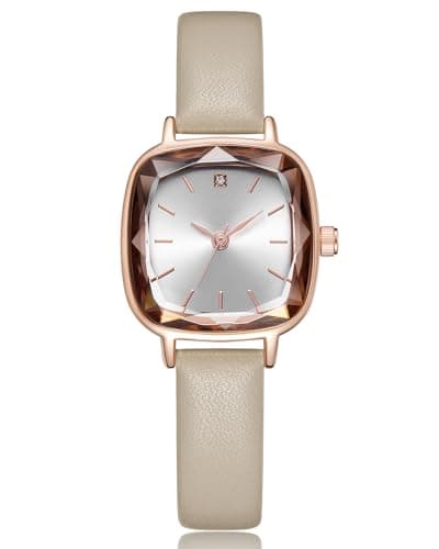 CIVO Orologio Donna Ragazze Pelle: Analogico Elegante Minimalista Design Cachi