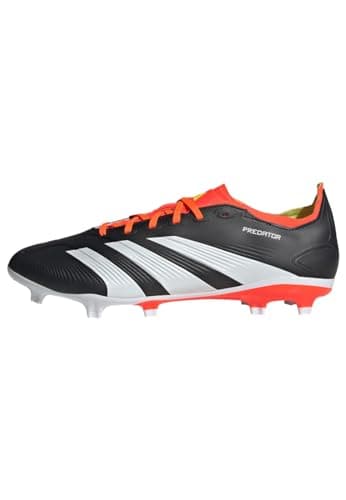 adidas Predator League Firm Ground Football Boots, Scarpe da Calcio Unisex-Adulto, Core Black/Cloud White/Solar Red, 43 1/3 EU
