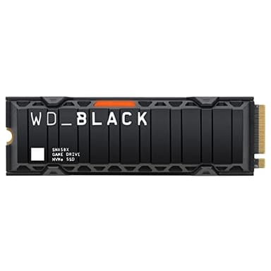WD_BLACK SN850X 1TB Interno SSD, M.2 2280 NVMe SSD con dissipatore di calore, con velocità fino a 7300 MB/s Lettura, 6600 MB/s in scrittura, SSD ad alte Prestazioni, PCIe Gen4, Nero