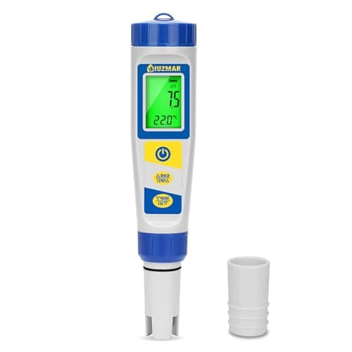 UIUZMAR Misuratore Cloro e pH Piscina Digitale, Test Piscina Salinità Elettronico, Misuratore 7 in 1 di pH/ORP/Cloro/Salinità/EC/TDS/Temperatura per Acquario, Idroponica