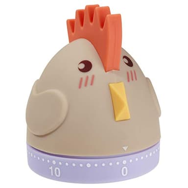 TFA Dostmann Gallo sveglia da cucina, 38.1040, timer meccanico, timer per uova, divertente, plastica
