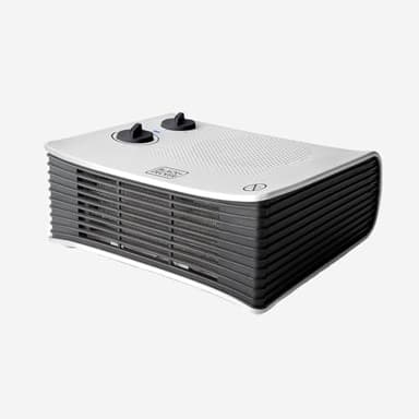 BLACK + DECKER - Termoventilatore potente 2000W. 2 livelli di potenza. Temperatura regolabile. Stufetta elettrica e ventilatore. Protezione da surriscaldamento. Spia LED. Per stanze fino 15mq. Bianco