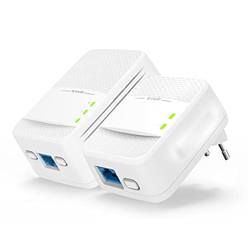 Tenda PH10 Kit Powerline WiFi, AV1000 Mbps su Powerline, 650 Mbps su Wi-Fi Dual Band, Porta Gigabit, HomePlug AV2, AC Powerline Extender con Tecnologia Wi-Fi Clone, Adatto Per Telecamera, IPTV, Xbox