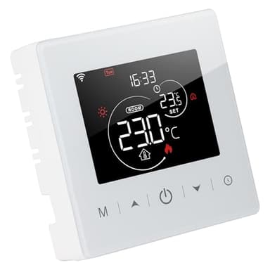 Termostato wifi a batteria, 2 fili per caldaie a gas.cronotermostato programmabile settimanalmente controllabile a distanza dal TUYA o Smart life.Termostato compatibile con Google Assistant e Alxea