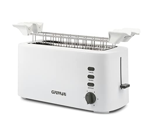 G3 Ferrari G10142 Tostapane Grandi Fette "Essential Toast", 1500W, 4 Toast, Bianco