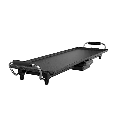 Cecotec Piastra elettrica Tasty&Grill 3000 RockWater XL. 2400 W di potenza, ampia superficie con rivestimento in pietra RockStone antiaderente e termostato regolabile