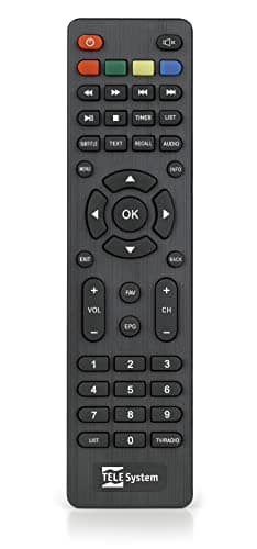 TELE System Telecomando Originale per Decoder Digitale Terrestre TS6105 T2HEVC: con controllo affidabile e intuitivo, compatibile al 100%, facile da usare e configurare