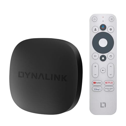 Kinhank Smart TV Box 4K UHD - TV Box Compatibile con Google TV y Netflix, Streaming Media Player Supporto Dolby Audio, HDR10+, Assistente Vocale, Chromecast, Dualband WiFi BT5.0, 2GB+16GB Box TV Smart