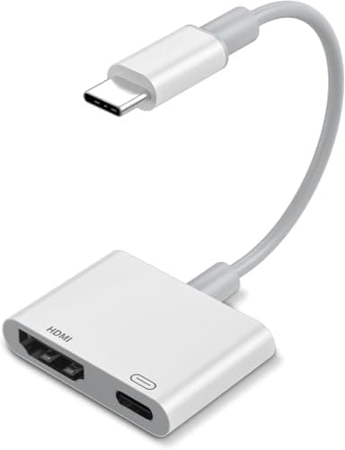 Okaywork adattatore usb c hdmi,4K Ultra HD da Connettore per schermo di sincronizzazione Sincronizzazione Audio e Video Compatibile con iPhone 15,Samsung Galaxy S9/s9+s10+20+21,Huawei P20/P30 ecc