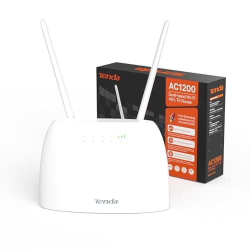 Tenda 4G06 Router 4G VoLTE Cat4 Wireless 300Mbps, Router WiFi con SIM, 2 Antenne Rimovibili, Porta LAN/WAN, Modem 4G SIM, Senza Configurazione, Plug&Play