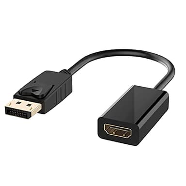 Adattatore da Displayport a HDMI, Jsdoin Da Maschio a HDMI Femmina Da 4K con Supporto Audio 4K 1080P per Lenovo, Dell, HP, Asus e altre marche, Nero