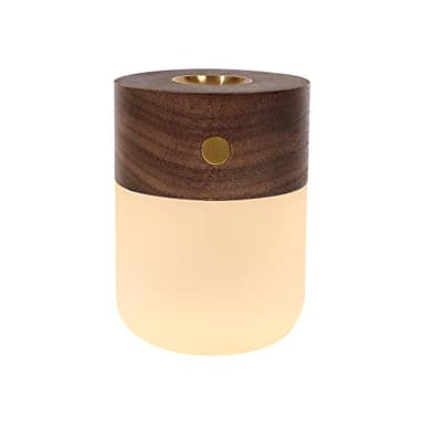 Diffusore di oli essenziali senza fili, ricaricabile, portatile, con venature del legno, per aromaterapia, appartamento, elementi essenziali per decorazioni e sollievo dall'ansia (noce nero)