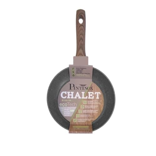 PINTINOX Natura EcoTech padella 20 cm con rivestimento ecologico effetto pietra senza PFAS, PFOA, PTFE nichel free, adatte a tutti i piani cottura compresa l’induzione