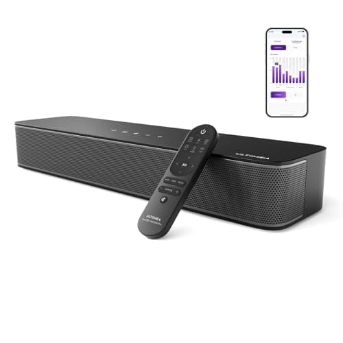 ULTIMEA 2.1ch Soundbar TV con Subwoofer Integrato, Controllo Tramite App, Soundbar PC Tutto-in-Uno per Giochi, Sound Bar Altoparlanti per TV Bluetooth 5.3, OPT/AUX/Montaggio a Muro, Solo B30