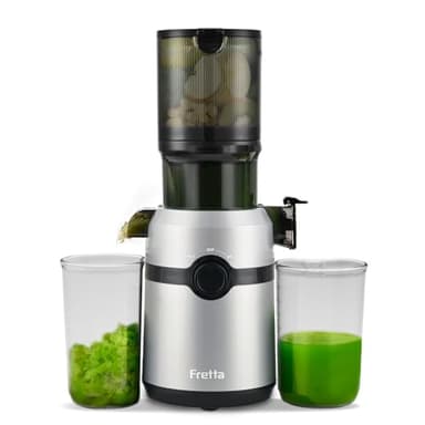 Fretta Estrattore di succo,apertura 108MM e capacità di 1L estrattore frutta e verdura,estrattore a freddo di facile da pulire,senza BPA