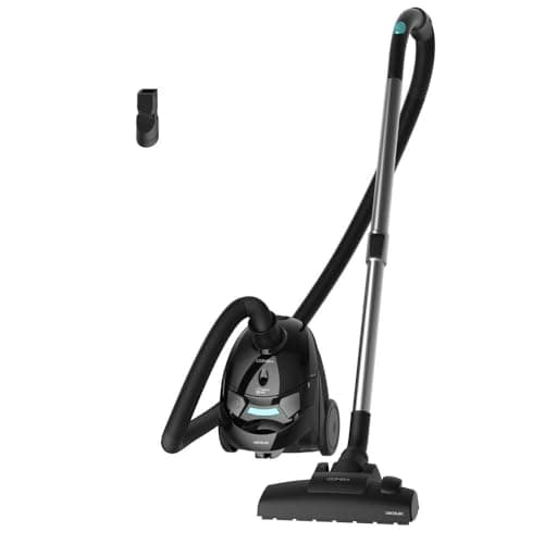 Cecotec Aspirapolvere con sacchetto da 2 L Conga Powerbag 2000, 800 W, Filtraggio ad Alta Efficienza, Tubo Telescopico in Metallo, Include Accessori adatti per Mobili e Angoli