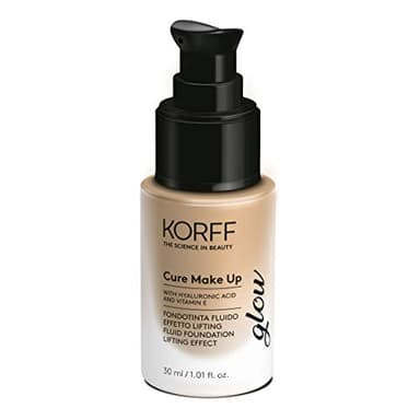 Korff Fondotinta Fluido Effetto Lifting Glow, Formula Anti-età e Lunga Tenuta con acido ialuronico 03, 30ml