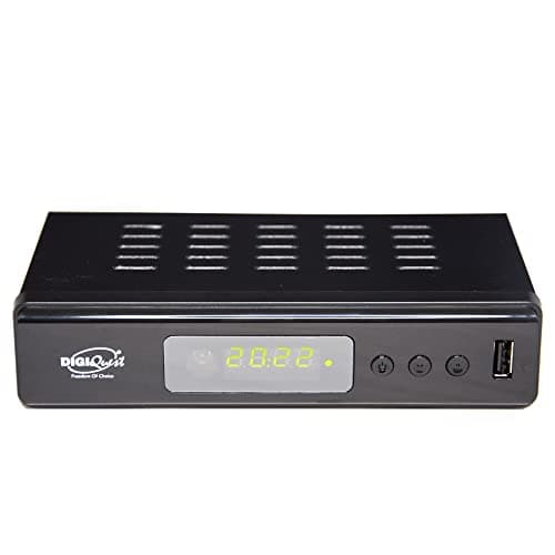 Digiquest twin tuner rec - Decoder digitale terrestre,DVB-T2, Full HD - Small Edition - Funzione di videoregistratore, Nero