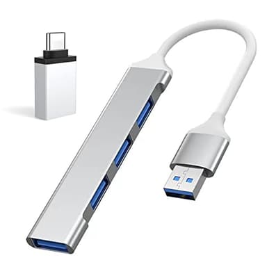 Kafeiya Hub USB,4 In 1 Adattatore Multiporta USB Con 1 Porte USB 3.0,3 Porta USB 2.0 USB Hub,Trasferimento Dati Sdoppiatore USB,per PC,Laptop,MacBook,Chiavetta USB,Altro Dispositivo