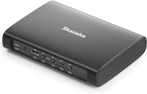 Mini UPS, Skazeke Gruppo di continuità da 15000mAh con uscita DC USB 5V/2A DC 5V/9V/12V/2A, batteria di backup dell'alimentazione per router, modem, videocamera di sicurezza