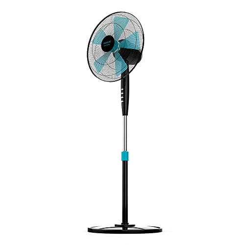 Cecotec Ventilatore da pavimento EnergySilence 500.5 pale, oscillante, 3 velocità, regolabile (115-135 cm), motore in rame, 40 W (110-130 cm, Nero)