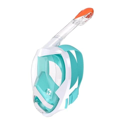 Vitare Maschera da Snorkeling per Adulti e Bambini, Maschera da Snorkeling Integrale, Ampio Campo Visivo di 180°Maschera Subacquea, Maschera Sub con Supporto per Fotocamera Rimovibile - Verde L/XL