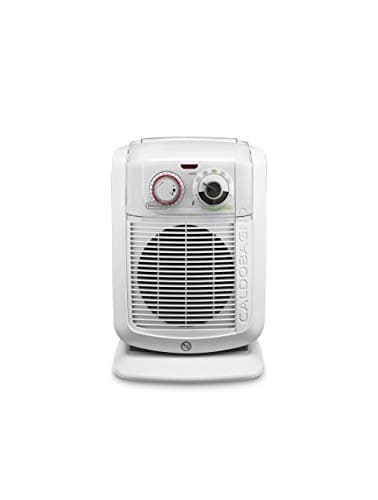 De'Longhi HBC 3052T Termoventilatore Caldobagno, 3 livelli di potenza, Funzione ECO-SILENCE, TIMER 24H, Protezione antigoccia, Ventilazione estiva, Avvolgicavo, per ambienti fino a 65 m³