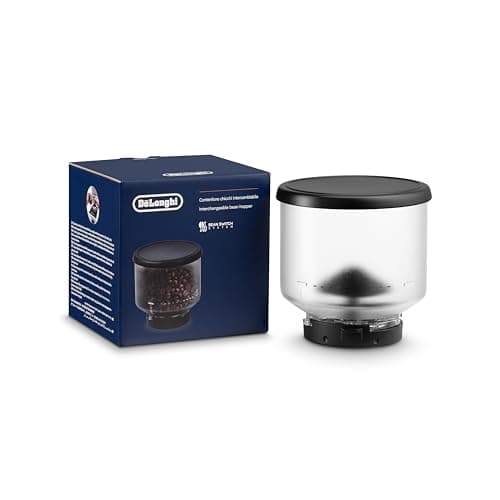 De'Longhi Portachicchi Intercambiabile DLSC403, Accessorio Macchina Caffè Automatica, Contiene 250g di Chicchi di Caffè, Compatibile con Macchina Caffè Rivelia, Coperchio Nero