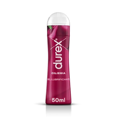 Durex Cherry, Lubrificante Sessuale Intimo, Gel Lubrificante a Base d'Acqua Adatto per Rapporti Intimi e Preliminari, Gusto Ciliegia, 50ml