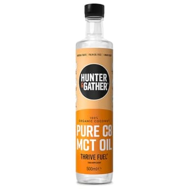 Olio Puro C8 Mct 500ml | Cocco Certificato Biologico al 100% Triplo Distillato a Vapore | Cheto, Basso Contenuto Di Carboidrati e Paleo | Senza Zucchero, Glutine e Olio Di Semi