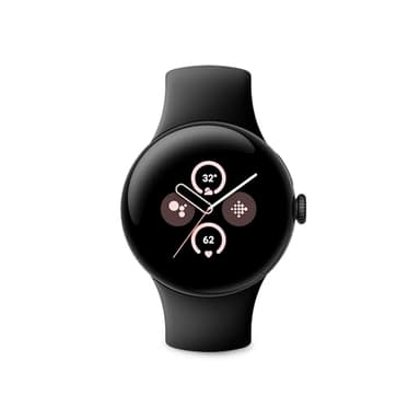 Google Pixel Watch 2 con Fitbit Monitoraggio battito cardiaco, Gestione stress, Funzionalità di sicurezza - Smartwatch Android - Cassa in alluminio - Cinturino sportivo nero - Wi-Fi