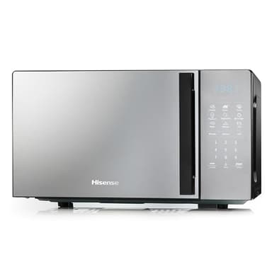 Hisense, H20MOMBS4HG, Microonde 20L, apertura porta a sinistra, display LED con pulsanti, 9 funzioni,700W, grill tubolare, colore specchio