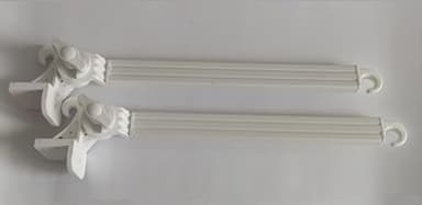 Coppia Braccetti in Alluminio per Tende da Sole a Caduta 70 cm Vari Colori (70 cm, Bianco)