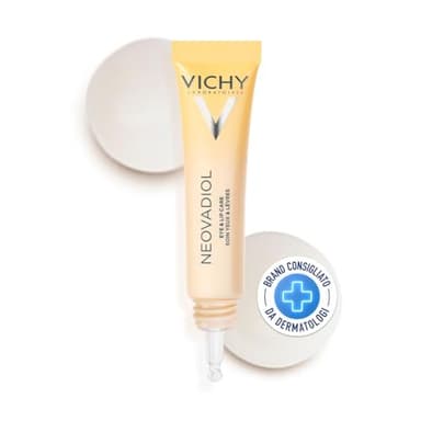 Vichy Neovadiol Peri e Post Menopausa, Crema Contorno Occhi e Labbra, Adatta a Peri e Post-Menopausa, Anti-Età, Vellutante, Formula con Omega 3-6-9, Acqua Vulcanica di Vichy e Caffeina, 15ml