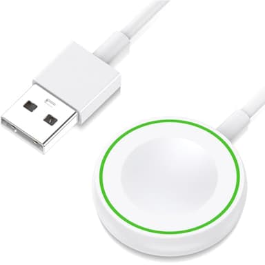Stazione di Ricarica Magnetica per Apple Watch, Caricatore Compatibile con Apple Watch Serie 10/9/8/7/6/5/4/3, SE, Ultra -bianco