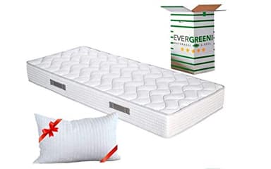EVERGREENWEB Materasso Singolo 90x190 Alto 20 cm DISPOSITIVO MEDICO con CUSCINO Memory Foam GRATIS, Ortopedico, Rivestimento Bianco Effetto MASSAGIANTE Tessuto ANALLERGICO per tutte le Basi Letto
