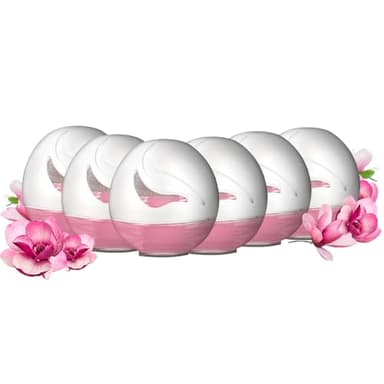 Airwick Profumatore per Bagno, Confezione da 6 Profumatori Active Fresh Bagno da 74ml, al profumo di Magnolia, Deodorante Ambiente 75ml