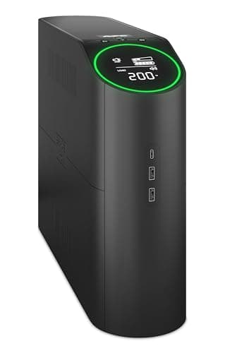 APC Gaming Gruppo di Continuità Back UPS Pro, 2200VA/1320W, Tower, 230V, 4 prese Schuko e 2 prese IEC C13, luci RGB, onda sinusoidale pura, Midnight (nero) BGM2200B-GR