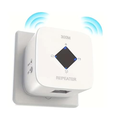 Ripetitore WiFi Potente, Amplificatore WiFi, copre fino a 120 m², rimuove le zone morte, compatibile con tutti i box Internet,WiFi Extender (spina EU)